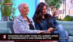 Faustine Bollaert fond en larmes devant le témoignage d’une femme battue (Vidéo)