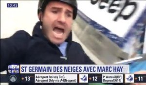 Notre journaliste a testé une drôle de luge volante à "Saint-Germain des neiges" à Paris