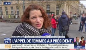 Violences faites aux femmes: "On n'attend pas que de la com'", disent des féministes à Macron