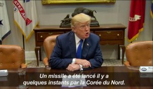 Trump sur la Corée du Nord: "On va s'en occuper"