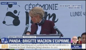 "Yuan Meng est le fruit énergique et vigoureux de l’amitié franco-chinoise", déclare Brigitte Macron au zoo de Beauval