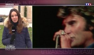 Edition spéciale , TF1  : à Grièges, la messe de la guérison de Johnny Hallyday  s'est transformée  en messe hommage