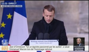 Macron: "Jean d'Ormesson fut ce long été auquel nous nous sommes chauffés avec gourmandise"