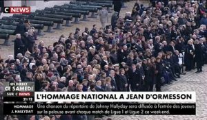 Les images de l'hommage de la Nation à Jean d'Ormesson et les mots d'Emmanuel Macron