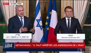 La conférence de presse de Benjamin Netanyahou et Emmanuel Macron