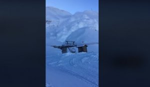 Déclenchement d'une avalanche à La Clusaz