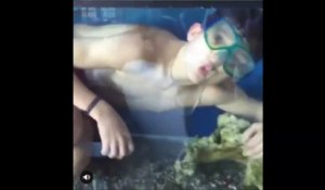 Elle retrouve son fils qui nage dans l'aquarium du salon...