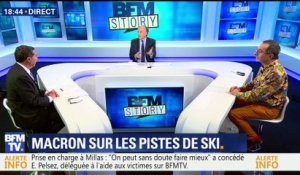 La Mongie: Emmanuel Macron sur les pistes de ski