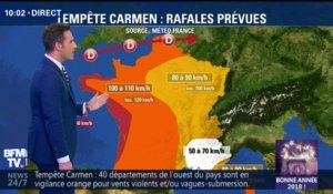 Tempête Carmen: de fortes rafales de vent attendues sur le territoire ce 1er janvier