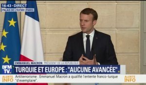 "Nous avons des désaccords" avec la Turquie "sur les libertés individuelles", dit Emmanuel Macron