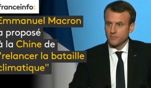 Emmanuel Macron a proposé à la Chine de "relancer la bataille climatique"