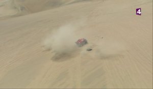 Dakar 2018 : Le tonneau spectaculaire en plein direct du pilote espagnol Nani Roma !