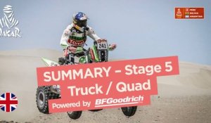 Summary - Truck/Quad - Stage 5 (San Juan de Marcona / Arequipa) - Dakar 2018