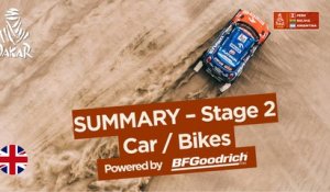 Summary - Car/Bike - Stage 2 (Pisco / Pisco) - Dakar 2018