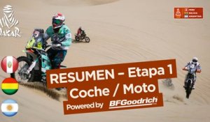 Resumen - Coche/Moto - Etapa 1 (Lima / Pisco) - Dakar 2018