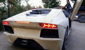 Ce thaïlandais s'est fabriqué sa propre Lamborghini comme il a pu... Bon bricoleur