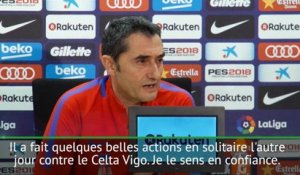 Barcelone - Valverde se montre rassurant pour Dembélé
