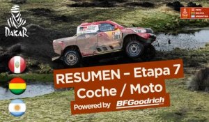 Resumen - Coche/Moto - Etapa 7 (La Paz / Uyuni) - Dakar 2018