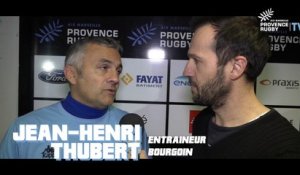 Provence Rugby / Bourgoin : la réaction de Jean-Henry Thubert