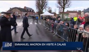 Emmanuel Macron en visite à Calais