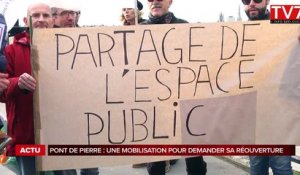 Bordeaux : il manifestent pour la réouverture du pont de pierre