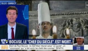 Paul Bocuse "a été le premier à médiatiser les chefs", dit le chef cuisinier de l'Elysée