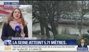 Le pic de la Seine aura lieu dimanche et devrait atteindre les 5,90 mètres