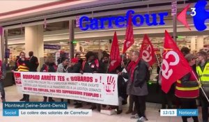 Carrefour : les salariés manifestent contre la fermeture de 273 magasins