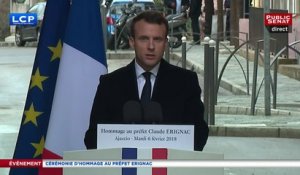 Corse : "La justice de la République sera suivie, sans complaisance, sans oubli, sans amnistie...", assure Emmanuel Macron