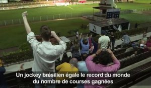 Hippisme: un jockey brésilien égale le record de victoires
