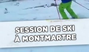 Ils s'offrent une session de ski à Montmartre