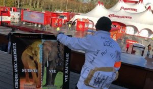 Manifestation contre les cirques avec animaux