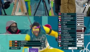 JO 2018 : Biathlon - Le 1er tir de Martin Fourcade et ses concurrents
