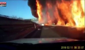 Chine : explosion et incendie géant sur une autoroute, la vidéo choc