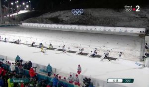 JO 2018 : Biathlon - Mass start hommes : Le 1er tir couché