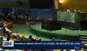Mahmoud Abbas devant le conseil de sécurité de l'ONU