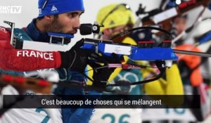 JO 2018 : L'émotion et la "fierté" de Martin Fourcade après la victoire au biathlon mixte