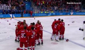JO 2018 : Hockey sur glace Hommes. Les athlètes olympiques de Russie en or