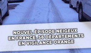 Neige :  56 départements en vigilance orange neige-verglas