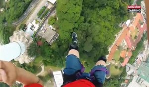 Kuala-Lumpur : un saut en basejump de 420 mètres de hauteur (vidéo)