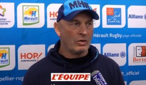 Cotter «Un match propre» - Rugby - Top 14 - Montpellier