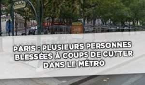 Paris: Plusieurs personnes blessées à coups de cutter dans le métro