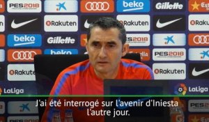 Barça - Valverde : "Ce serait étrange de ne plus avoir Iniesta à Barcelone"