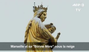 Météo : "La Bonne Mère" de Marseille sous la neige