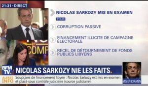Nicolas Sarkozy mis en examen: que signifient les chefs d'inculpation