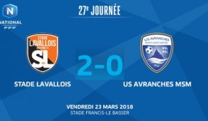 J27 : Stade Lavallois MFC - US Avranches MSM (2-0), le résumé