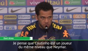 Brésil - Alves: "Coutinho est du même niveau que Neymar"