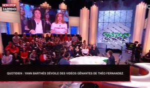 Quotidien : Yann Barthès dévoile des vidéos très gênantes de l’acteur Théo Fernandez (Vidéo)