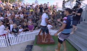 Le Round 4 (H. 4) entre M. Bourez, M. Rodrigues et A. de Souza (Quik Pro Gold Coast) - Adrénaline - Surf