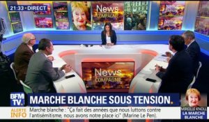 Marche blanche pour Mireille Knoll: Marine Le Pen et Jean-Luc Mélenchon hués par des participants (2/2)